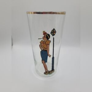Vintage Pin-Up Girl Glass Peek-A-Boo